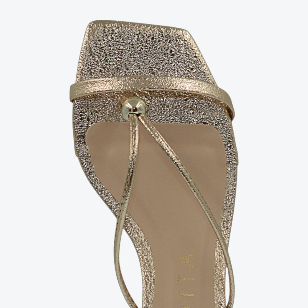 Tamanco Mariotta Metalizado Salto Baixo Feminino 2041501-01 Dourado 3