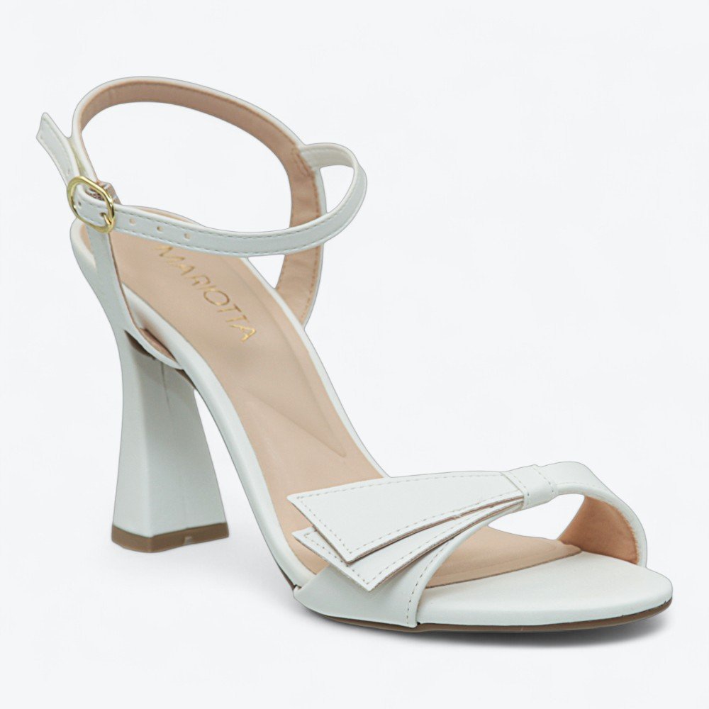 Sandália Mariotta Salto Flare Feminina 2044627-01 Branco 2