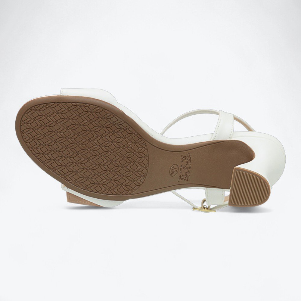 Sandália Mariotta Salto Flare Feminina 2044627-01 Branco 6
