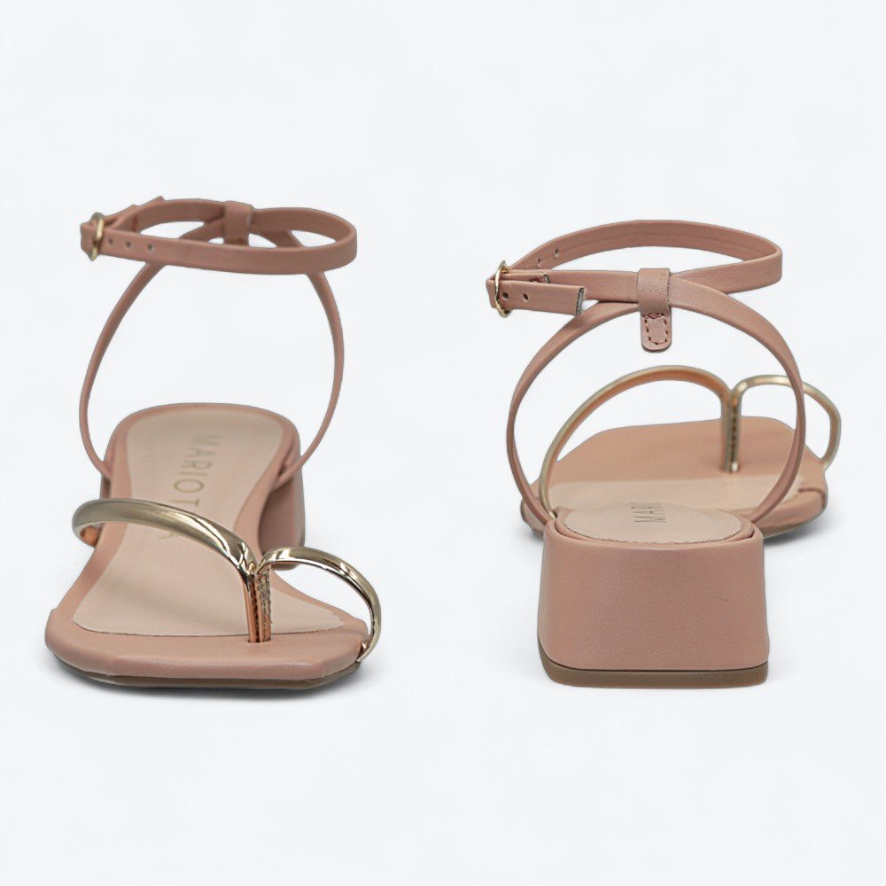 Sandália Mariotta Salto Bloco Feminina 2041503-02 Nude 5