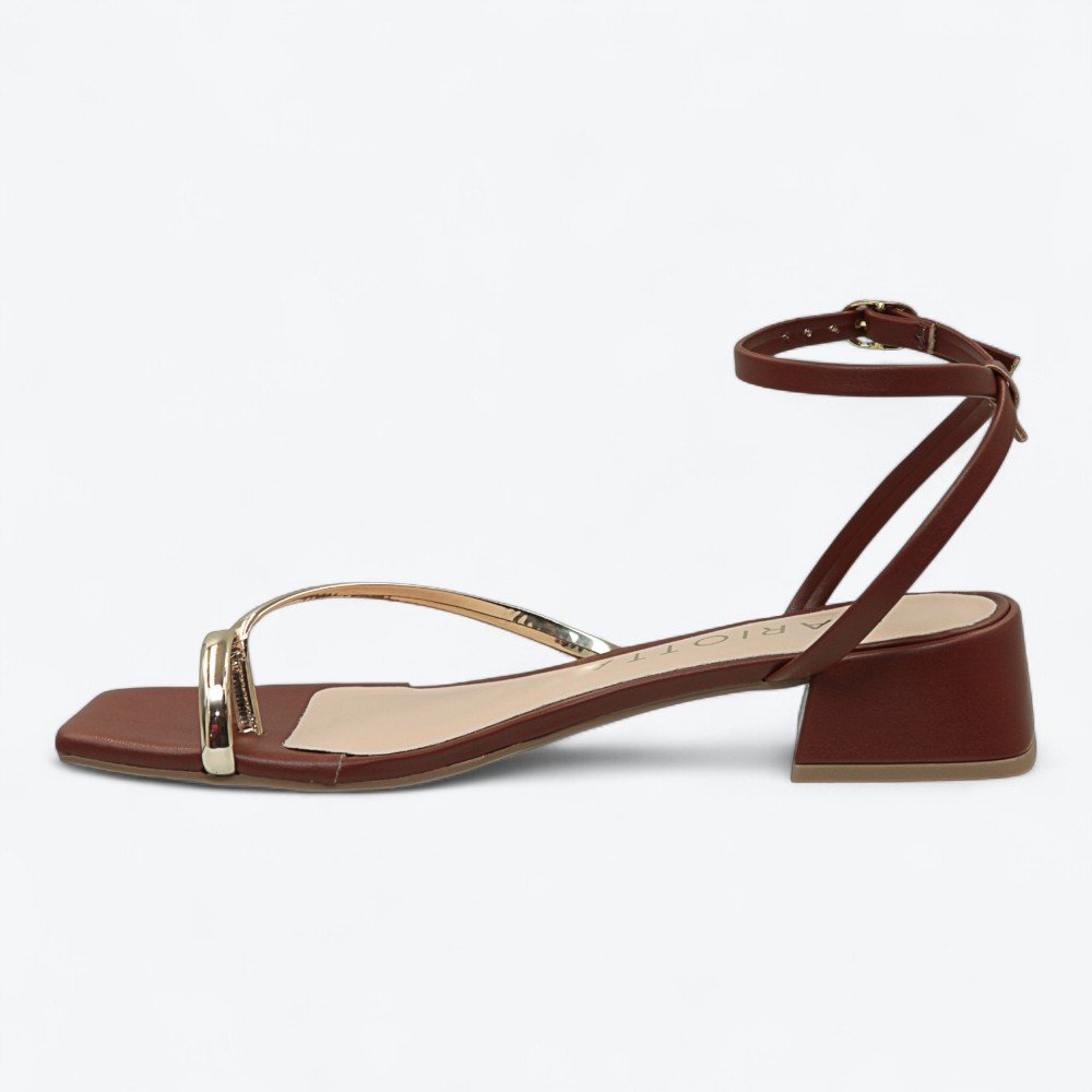 Sandália Mariotta Salto Bloco Feminina 2041503-01 Marrom 4