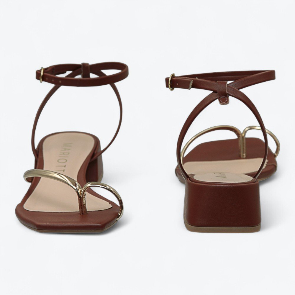 Sandália Mariotta Salto Bloco Feminina 2041503-01 Marrom 5