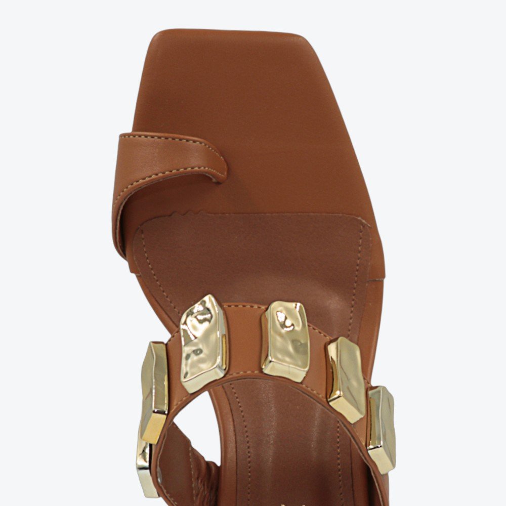 Tamanco Adora Salto Médio Feminino 1887603-01 Marrom 3