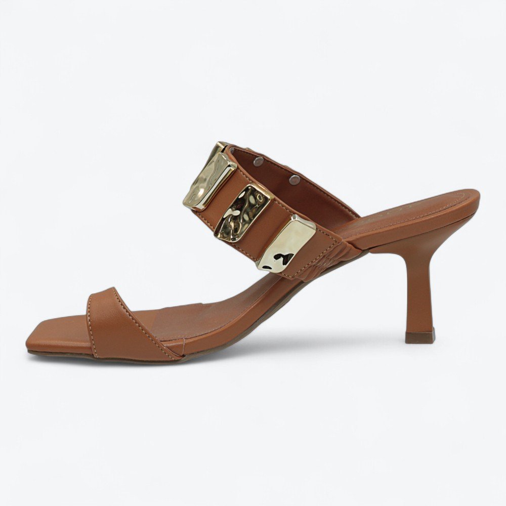 Tamanco Adora Salto Médio Feminino 1887603-01 Marrom 4