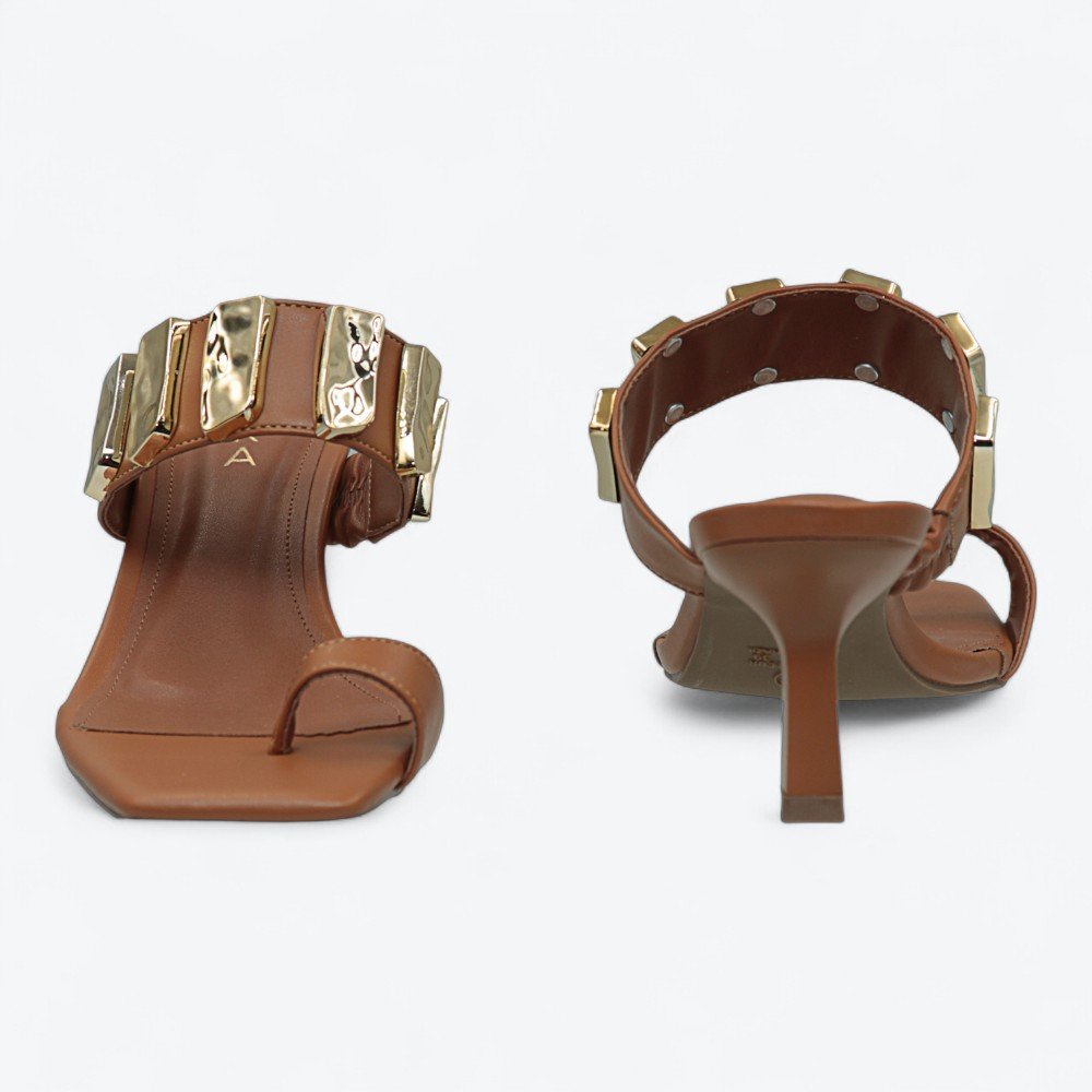 Tamanco Adora Salto Médio Feminino 1887603-01 Marrom 5