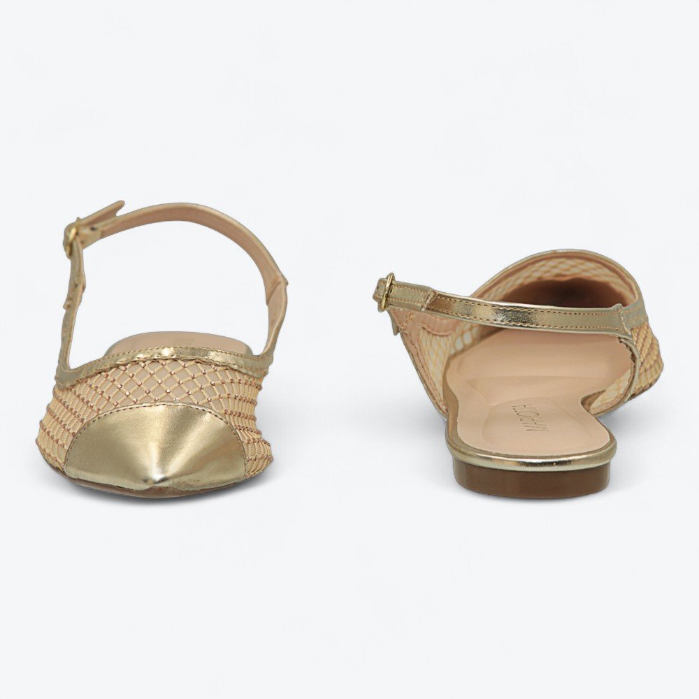 Sapatilha Mariotta Slingback Feminina 1351431-01 Dourado 5
