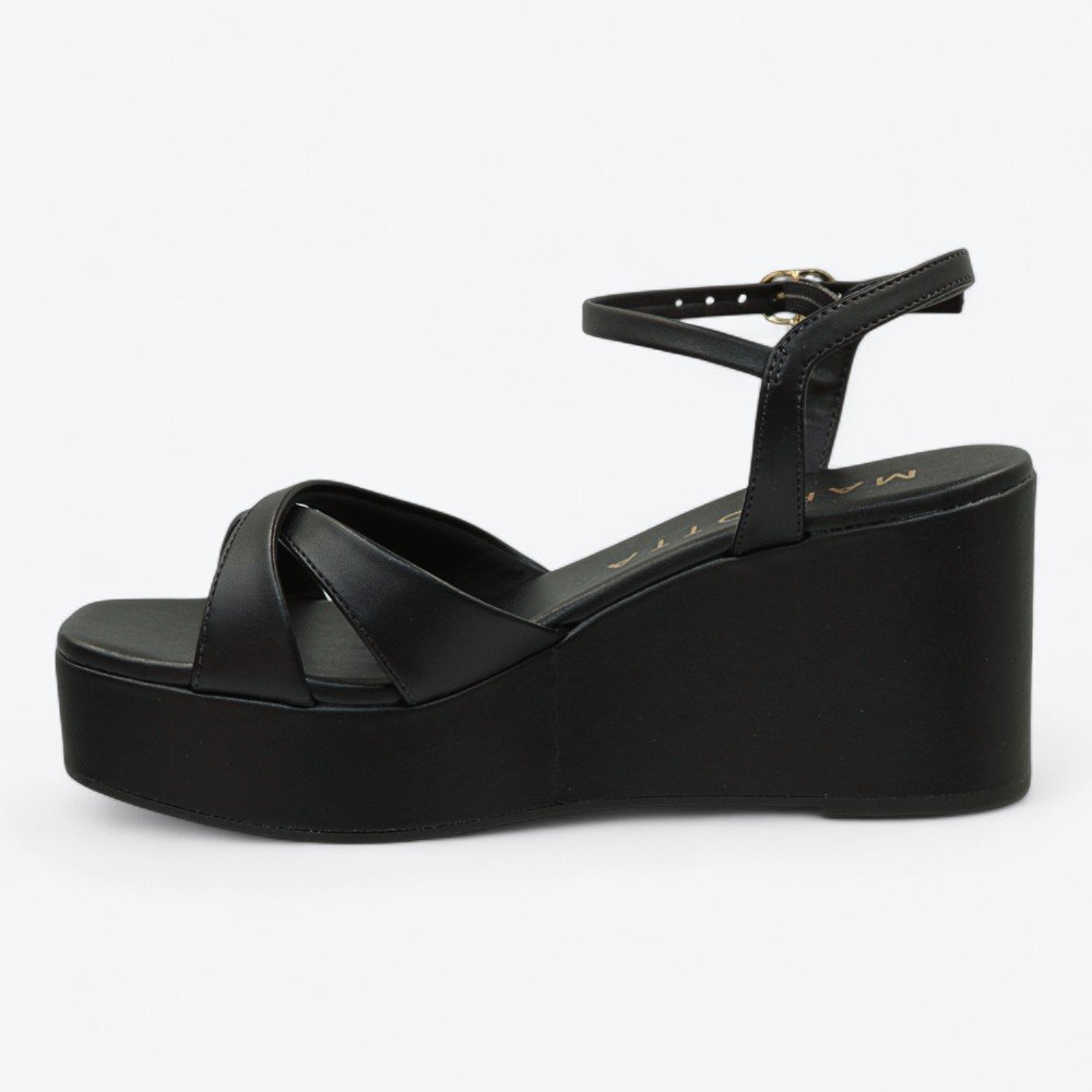 Sandália Mariotta Anabela Feminina 2031527-01 Preto 4