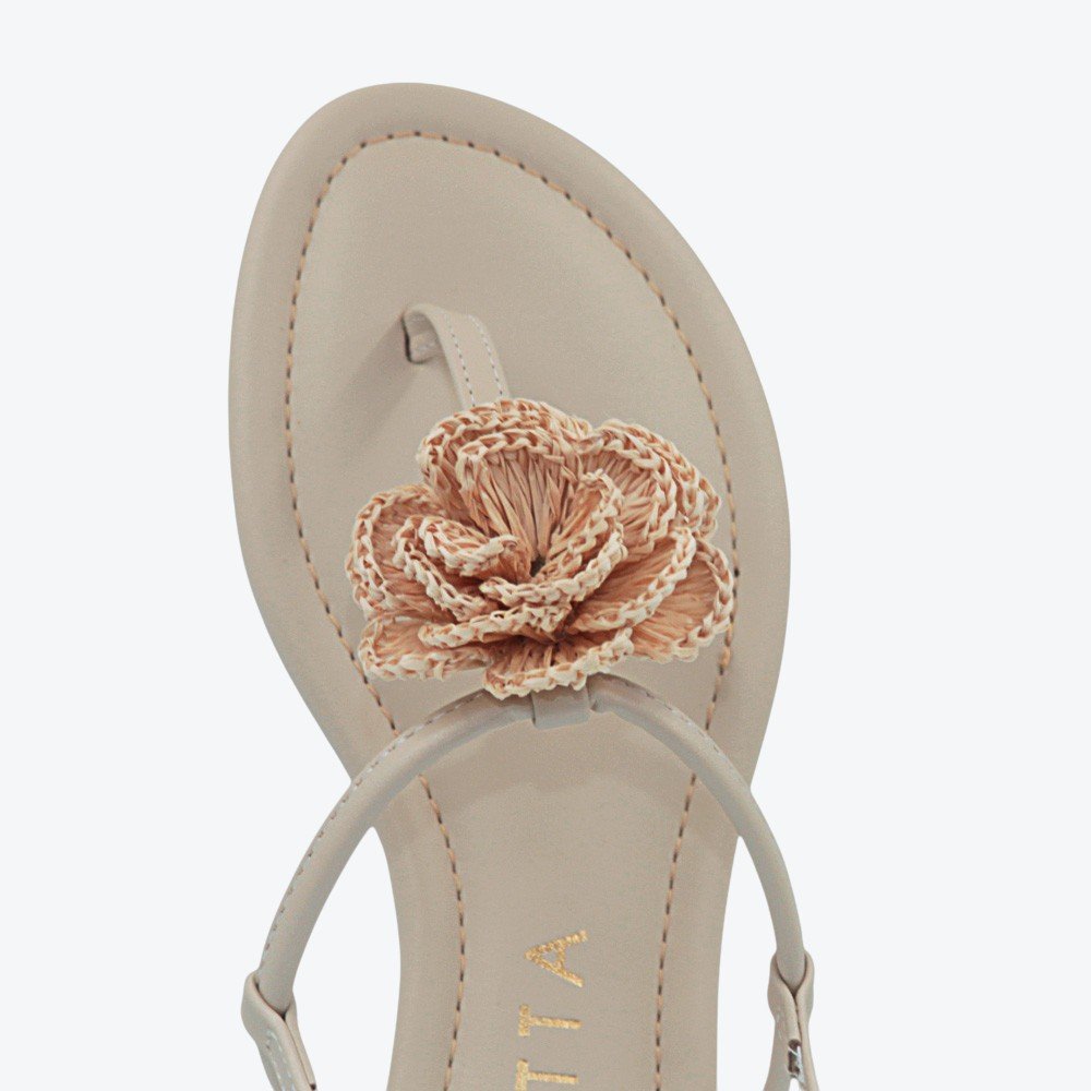 Sandália Mariotta Rasteira Feminina 2021041-01 Bege 4