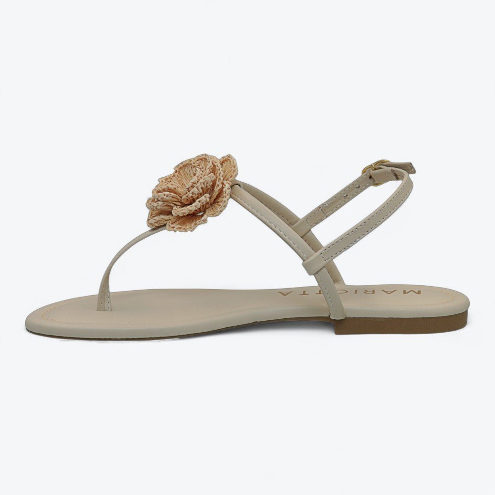 Sandália Mariotta Rasteira Feminina 2021041-01 Bege 5