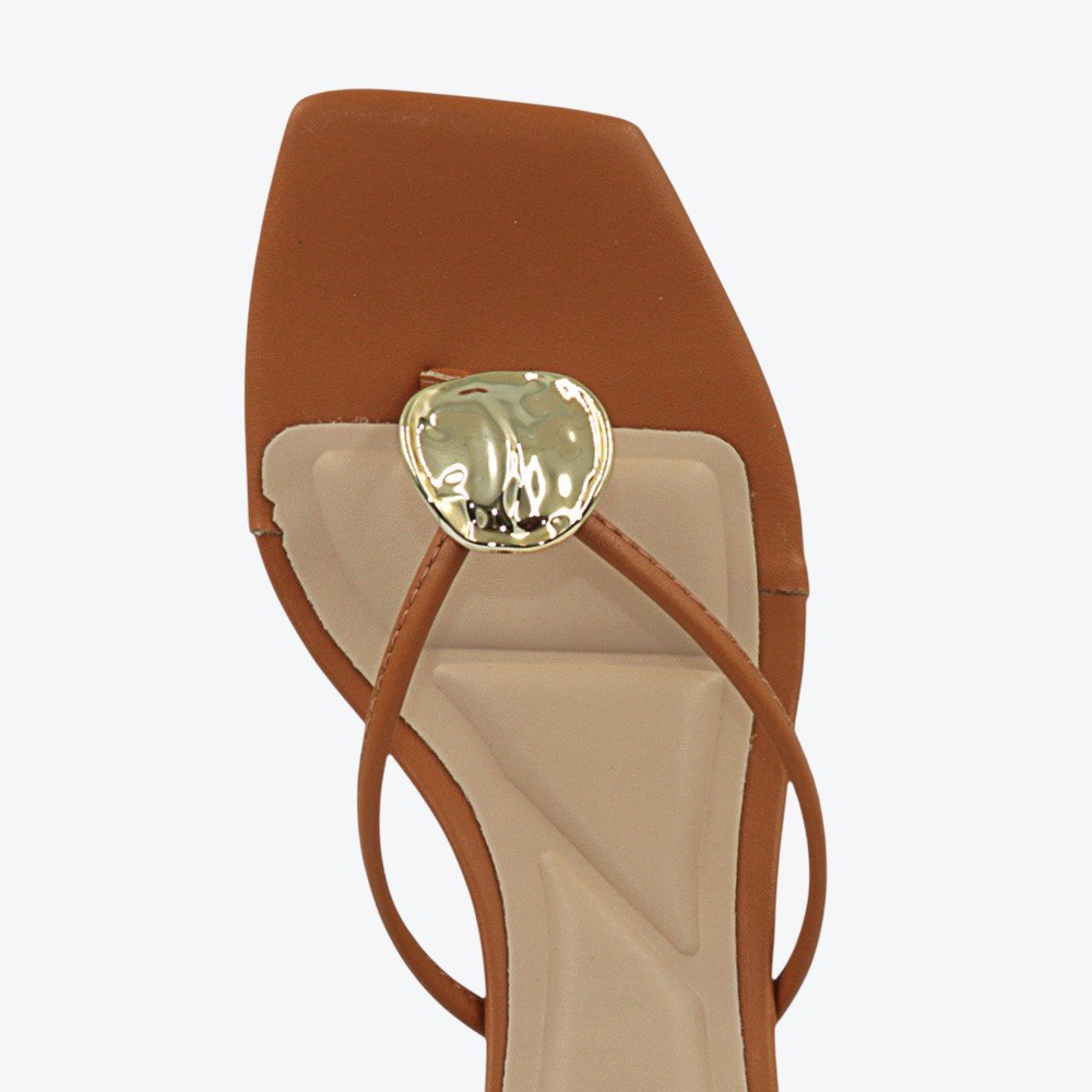 Sandália Mariotta Salto Baixo Feminina 2041609-01 Marrom 3