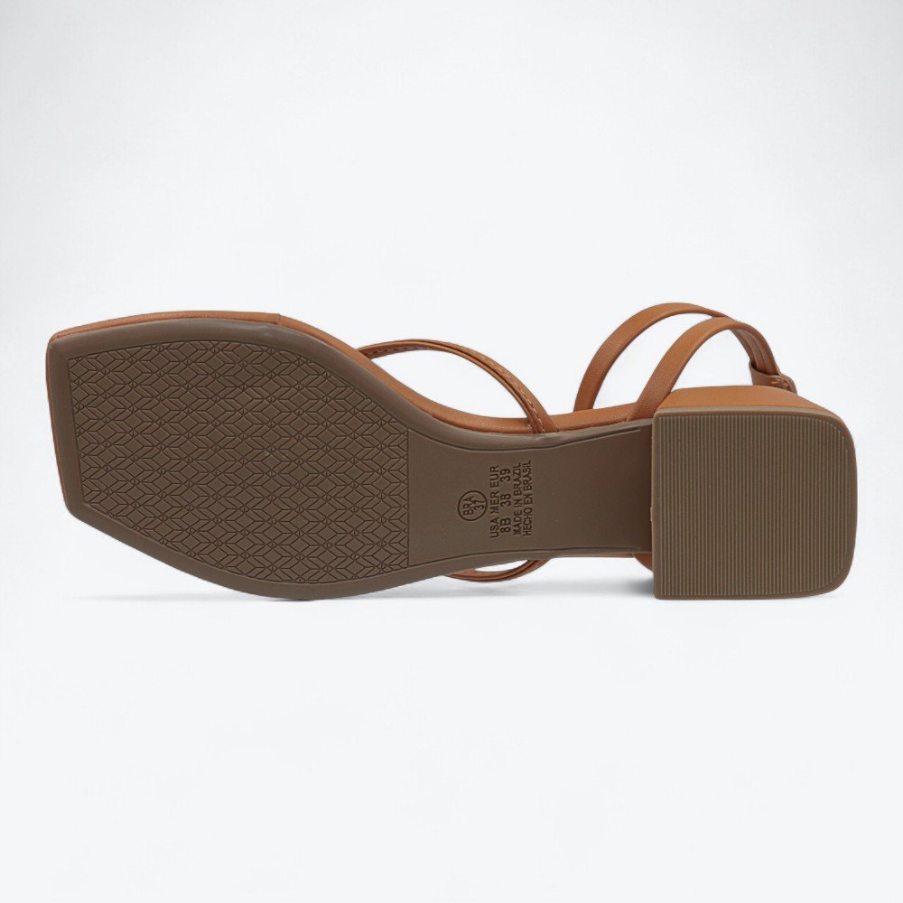 Sandália Mariotta Salto Baixo Feminina 2041609-01 Marrom 6