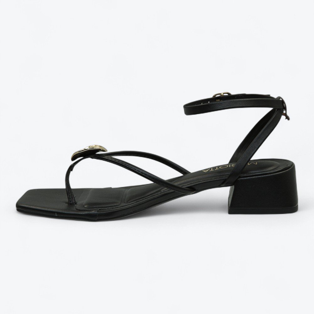 Sandália Mariotta Salto Baixo Feminina 2041609-02 Preto 4