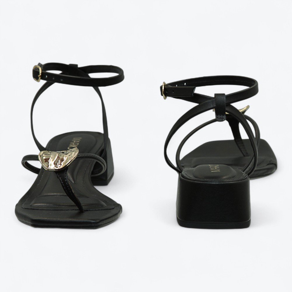 Sandália Mariotta Salto Baixo Feminina 2041609-02 Preto 5