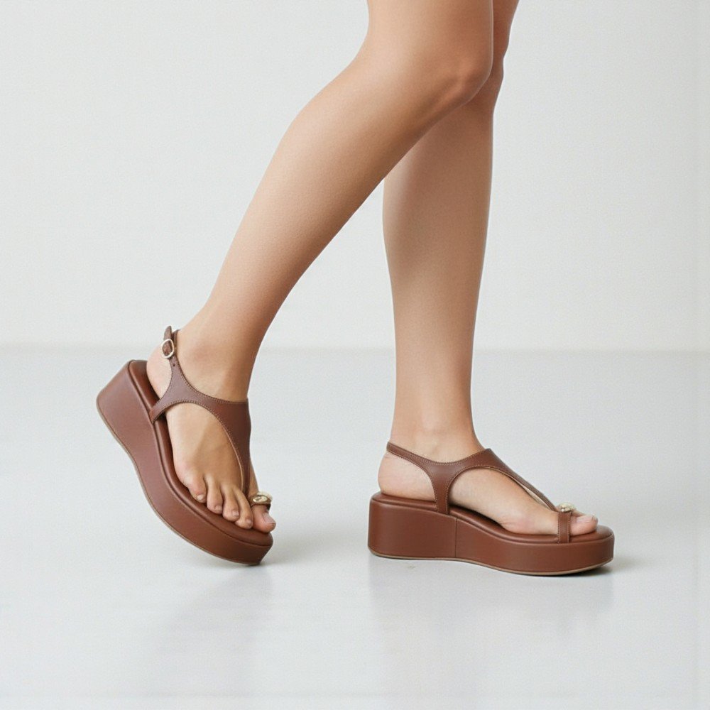 Sandália Mariotta Flatform Feminina 2054533-02 Marrom 2