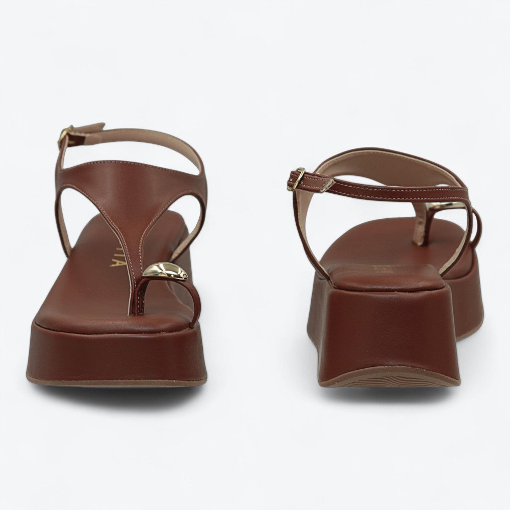Sandália Mariotta Flatform Feminina 2054533-02 Marrom 5