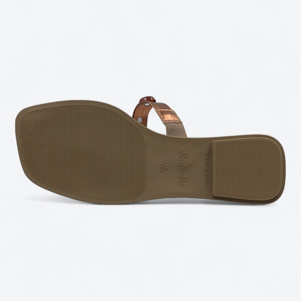 Rasteira Mariotta Metalizada Feminina 2097002-01 Bronze 6