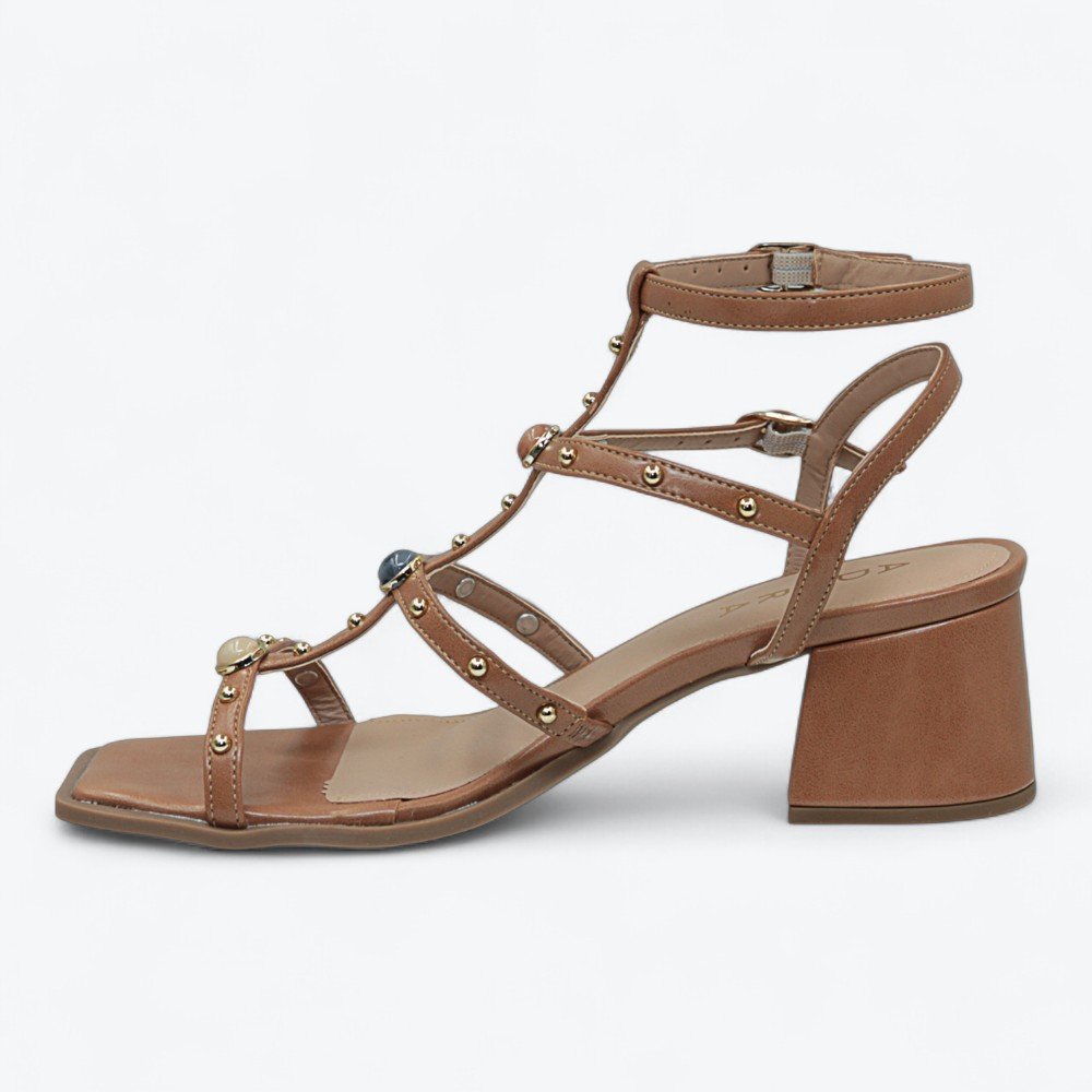 Sandália Adora Salto Bloco Feminina 1907646-01 Marrom 4