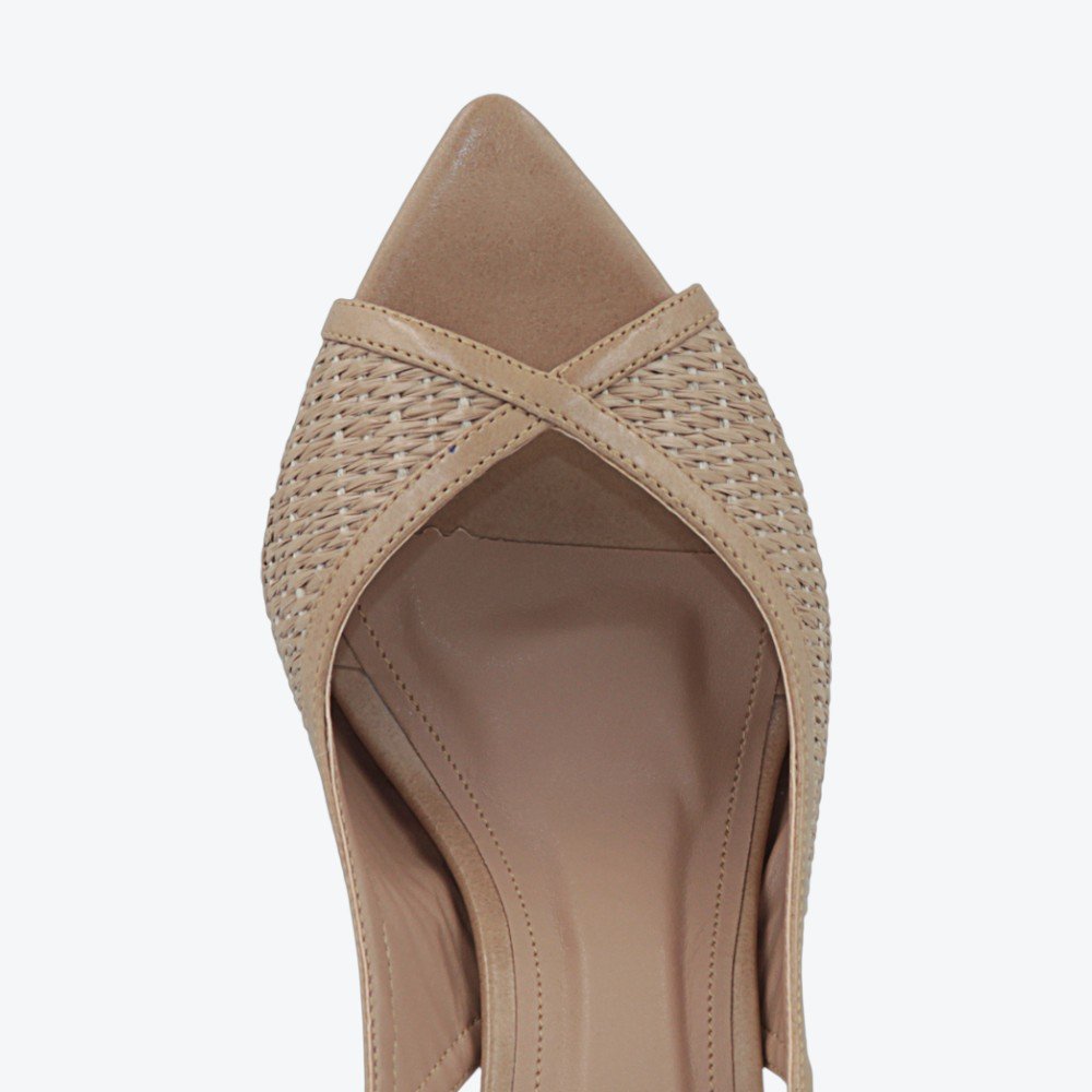 Sandália Adora Peep Toe Salto Médio Feminina 1577696-01 Bege 3
