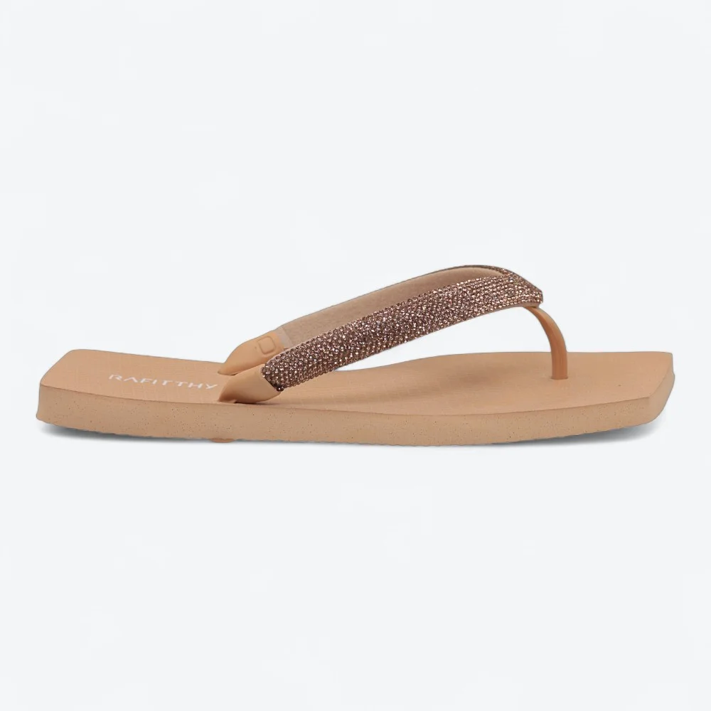 Chinelo Rafitthy South Beach Strass Feminino 25116100-02 Nude 2