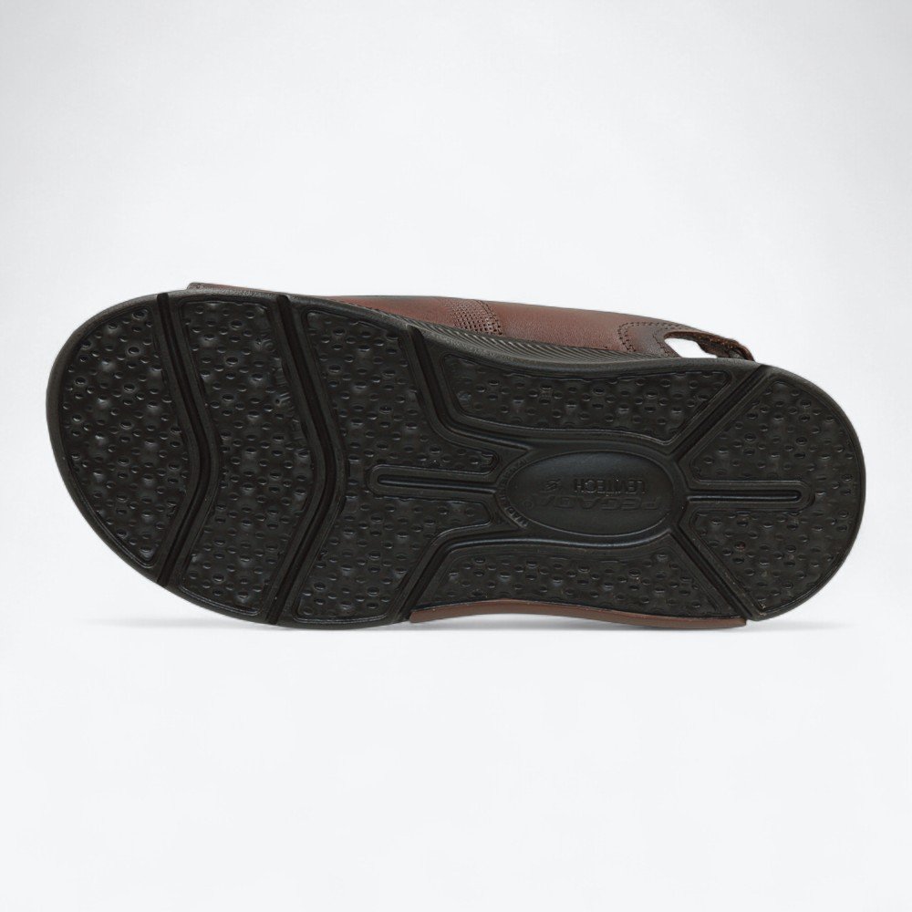 Sandália Pegada em Couro Masculina 13470302 Marrom 7