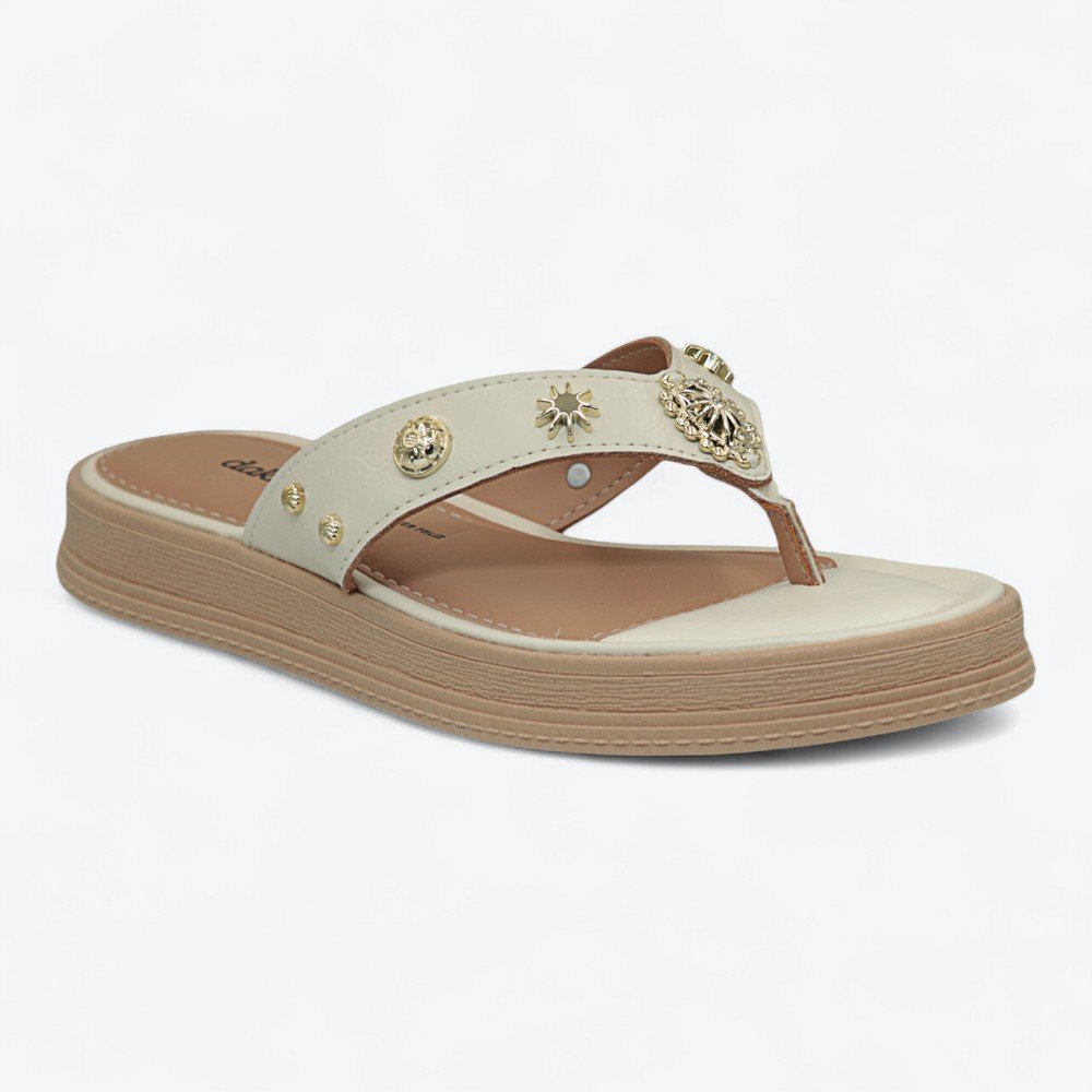 Sandália Dakota Flatform Feminina Y9451-01 Creme 3