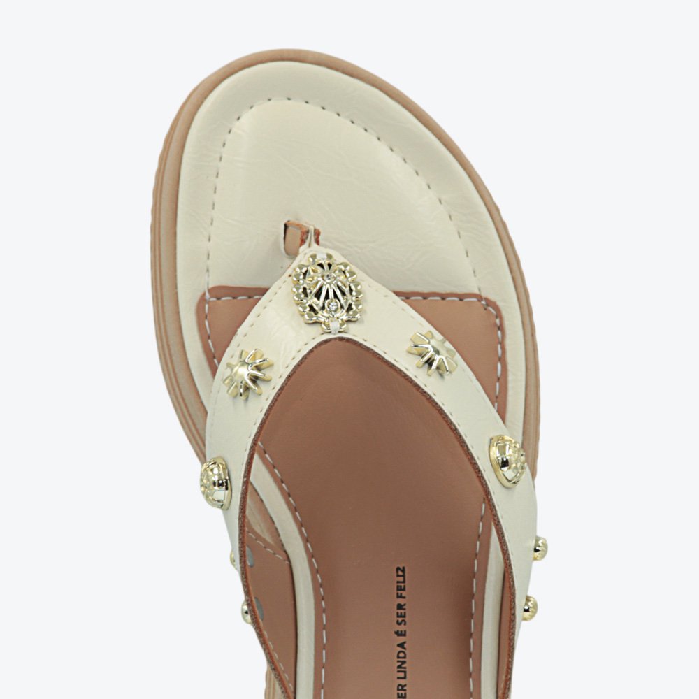 Sandália Dakota Flatform Feminina Y9451-01 Creme 4