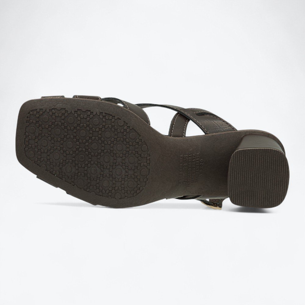 Sandália Dakota Salto Bloco Feminina Y9203-01 Marrom Escuro 7