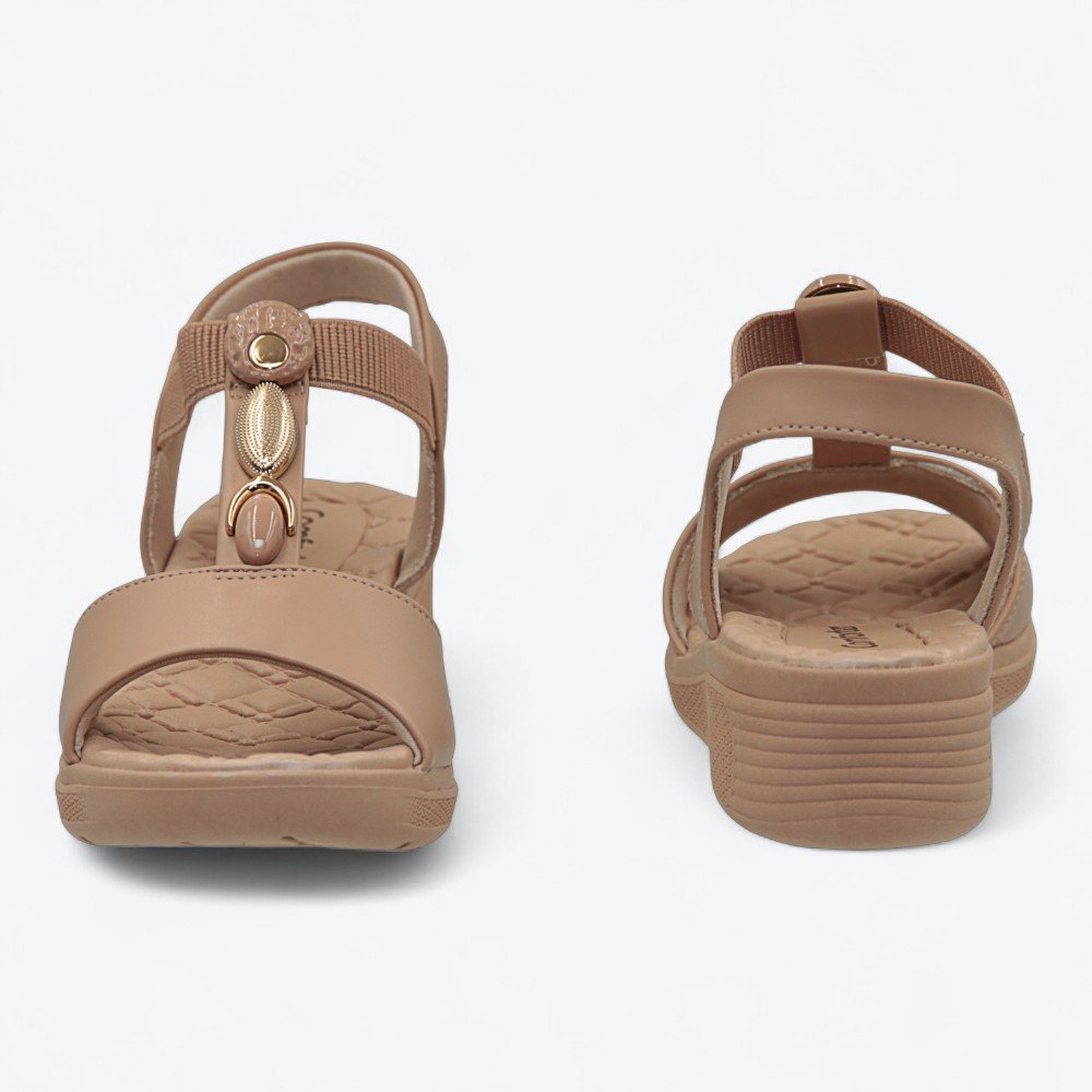 Sandália Comfortflex Anabela Feminina 2586404-02 Nude 5