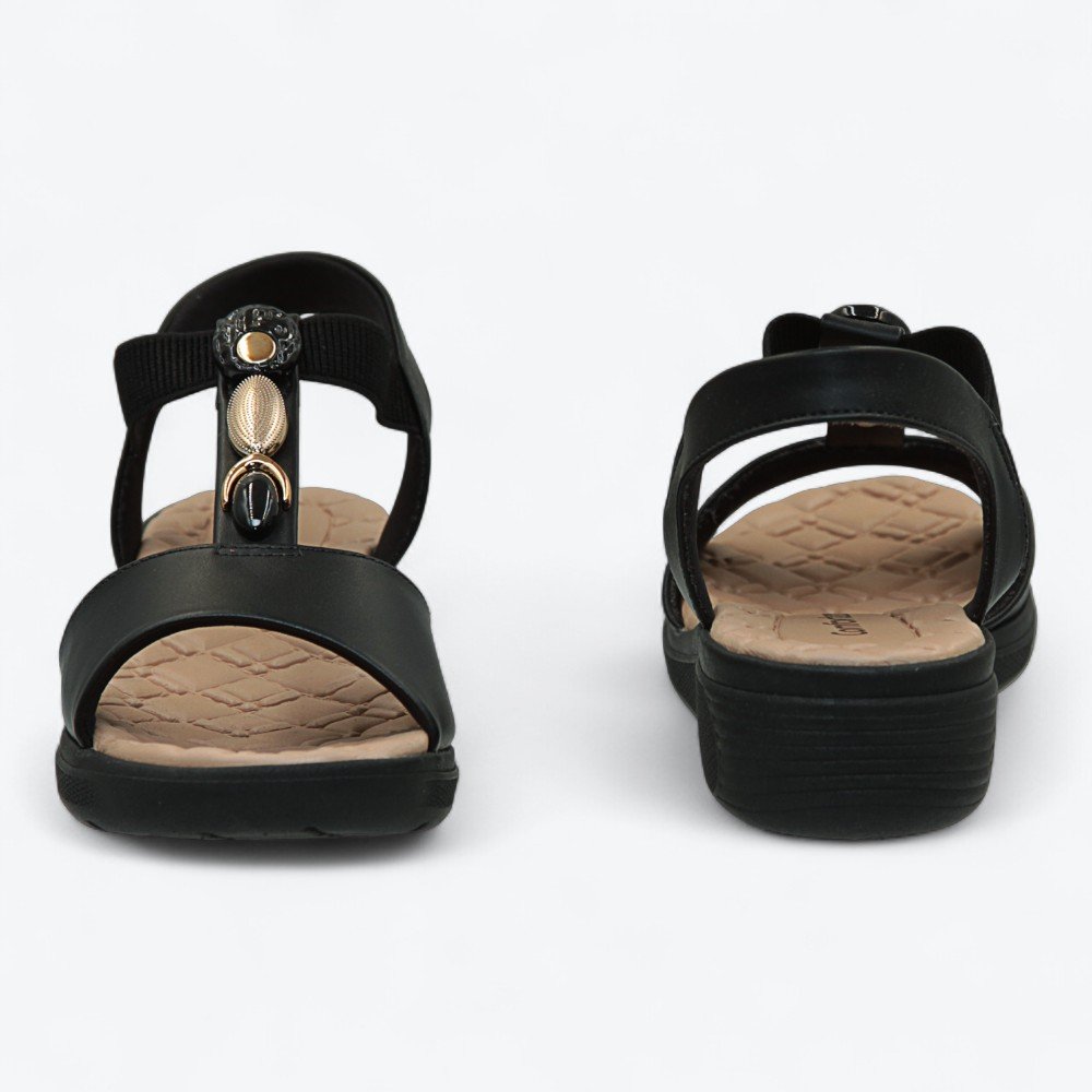 Sandália Comfortflex Anabela Feminina 2586404-01 Preto 5