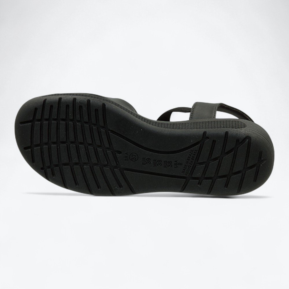 Sandália Comfortflex Anabela Feminina 2586404-01 Preto 6