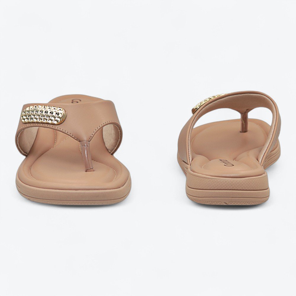 Chinelo Comfortflex Feminino 2580403-01 Nude 5