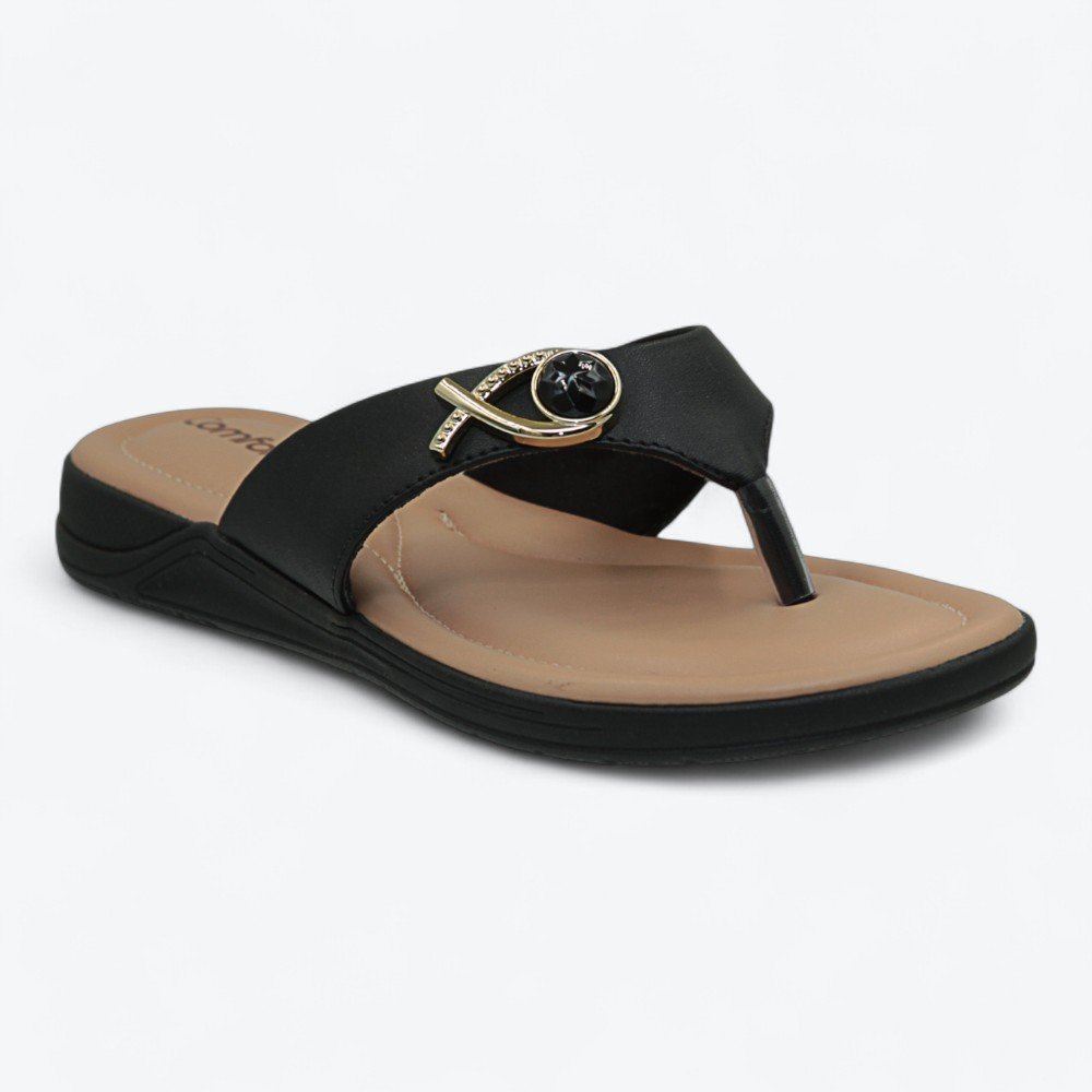 Chinelo Comfortflex Feminino 2580401-01 Preto 2