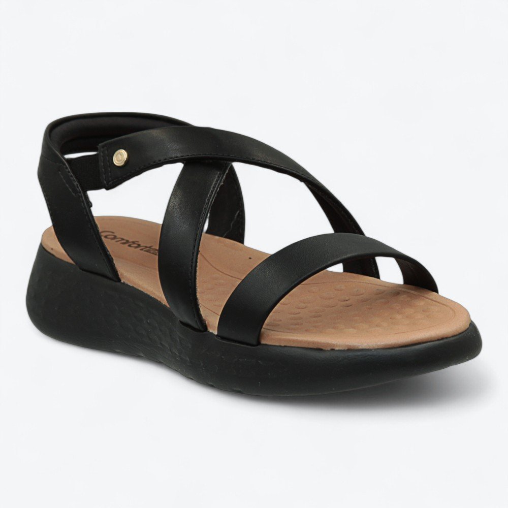 Sandália Comfortflex Feminina 2547402-01 Preto 2