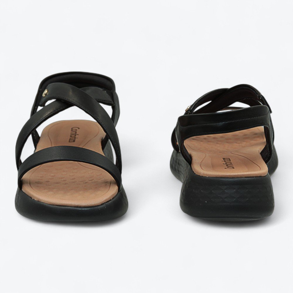 Sandália Comfortflex Feminina 2547402-01 Preto 5