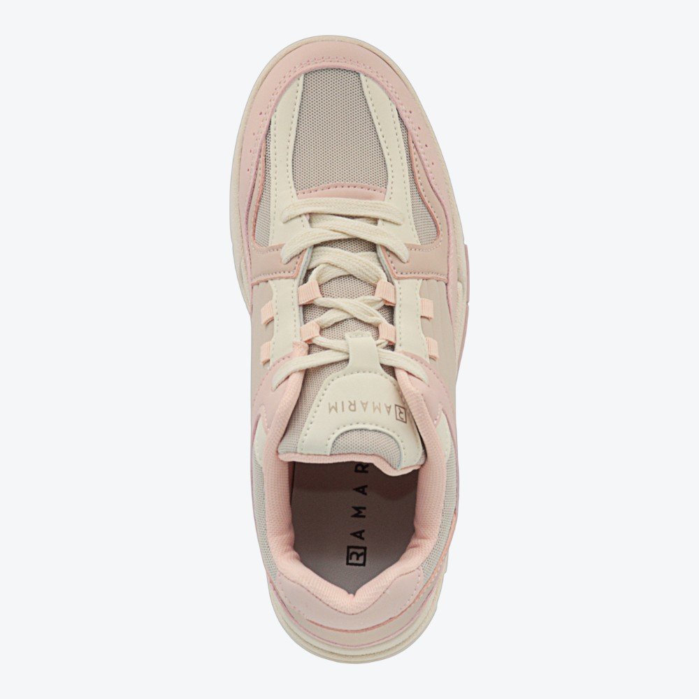 Tênis Ramarim Casual Feminino 2589236-01 Bege/Rosa 4