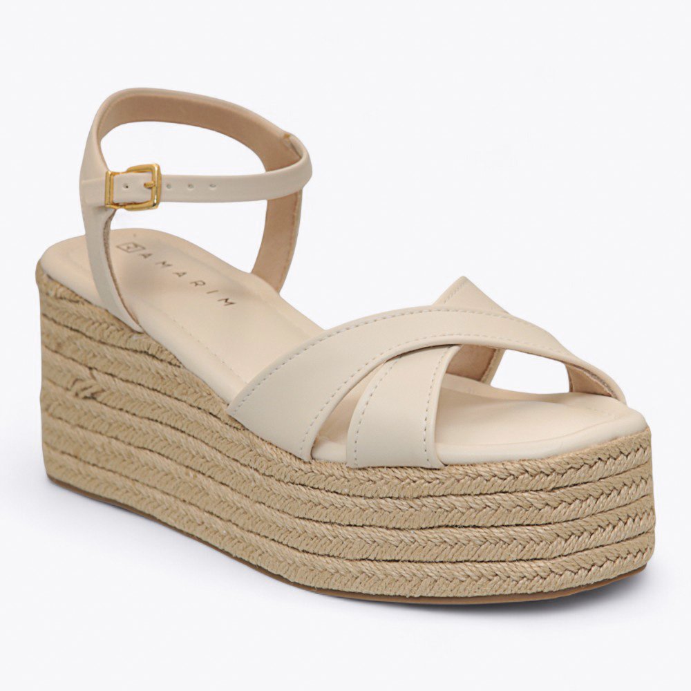 Sandália Ramarim Anabela Feminina 2536202-01 Off White 3