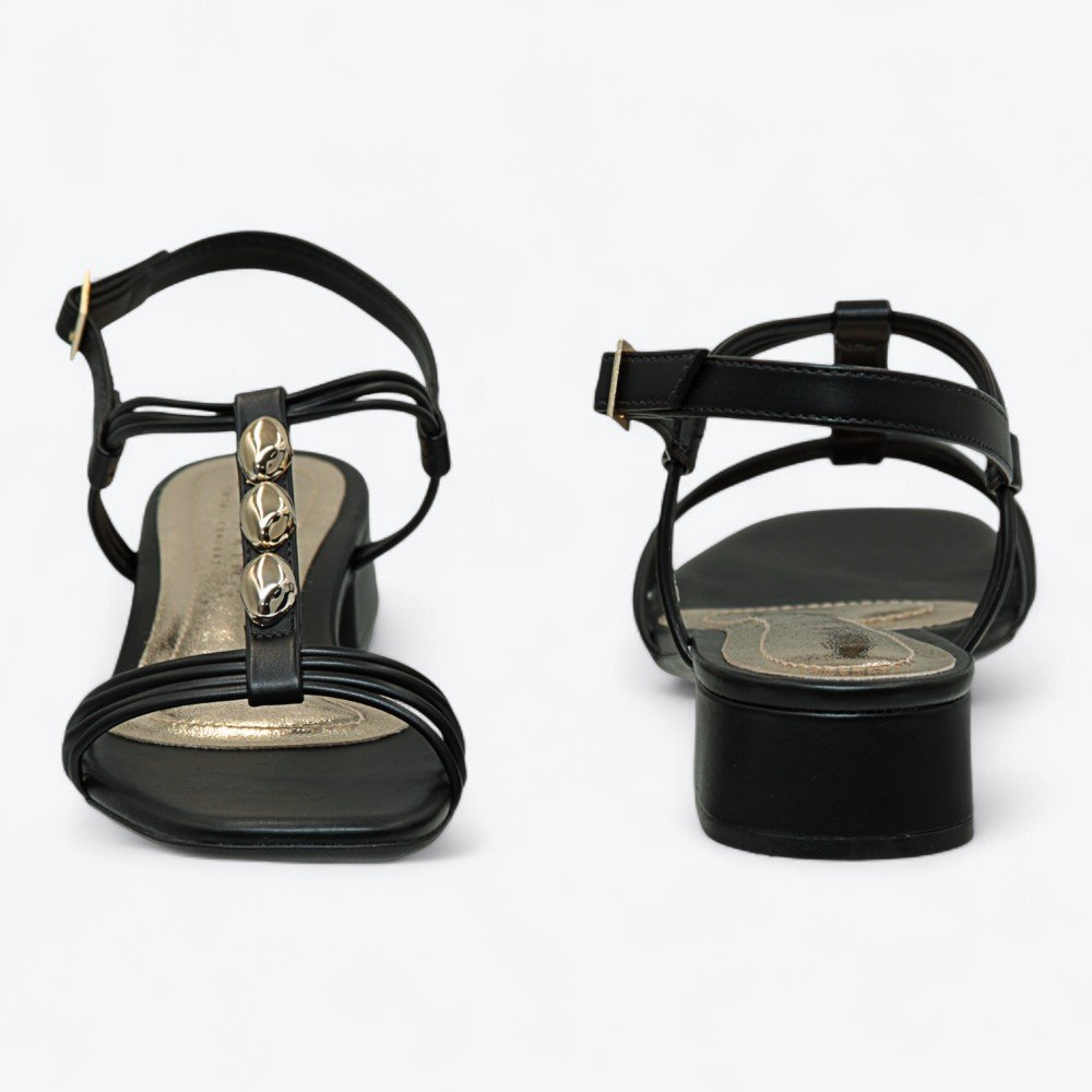 Sandália Ramarim Salto Bloco Feminina 2548203-01 Preto 5