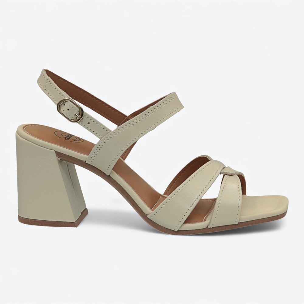 Sandália Dakota em Couro Salto Bloco Feminina Y9992-01