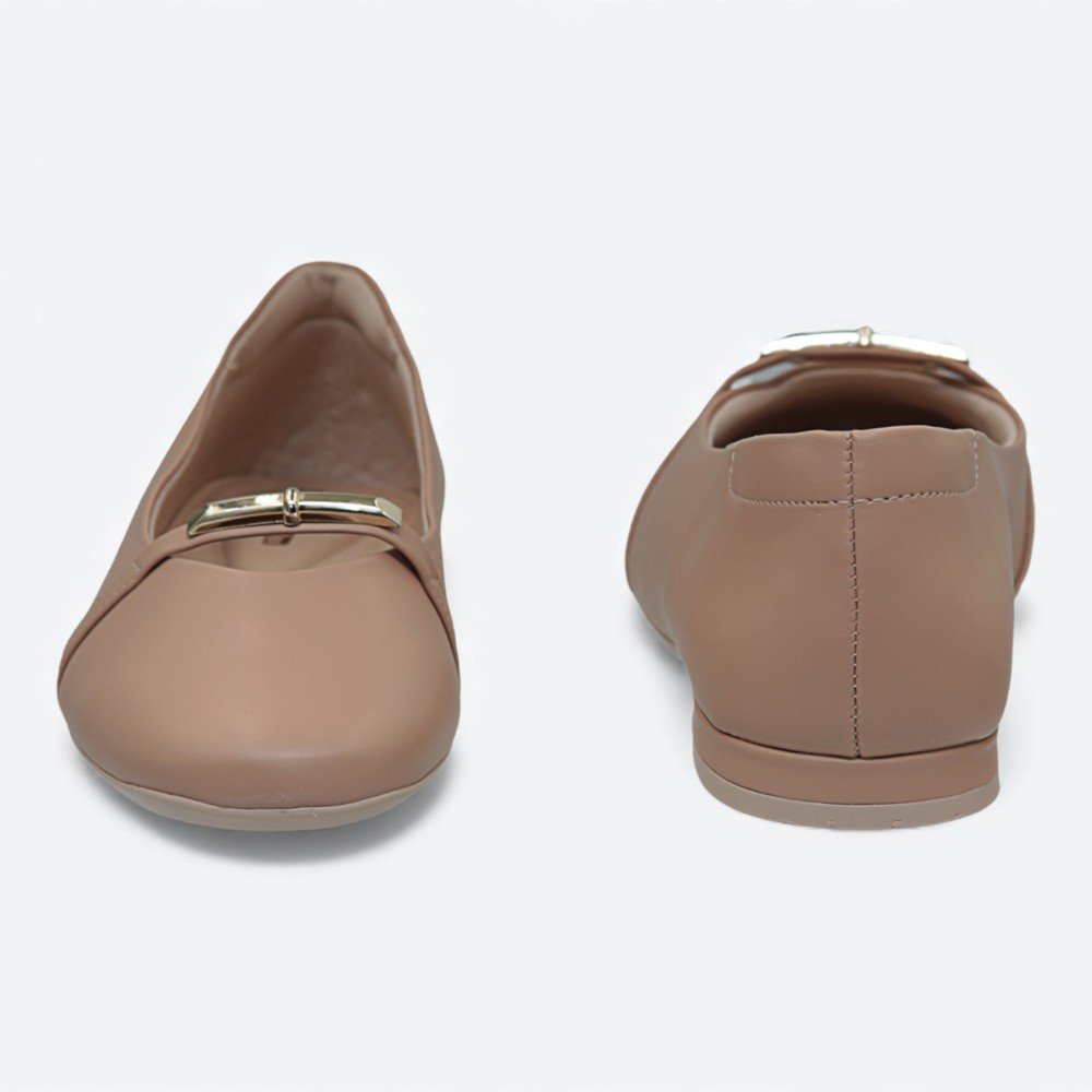 Sapatilha Comfortflex Bico Redondo Feminina 2579301-01 Nude 5