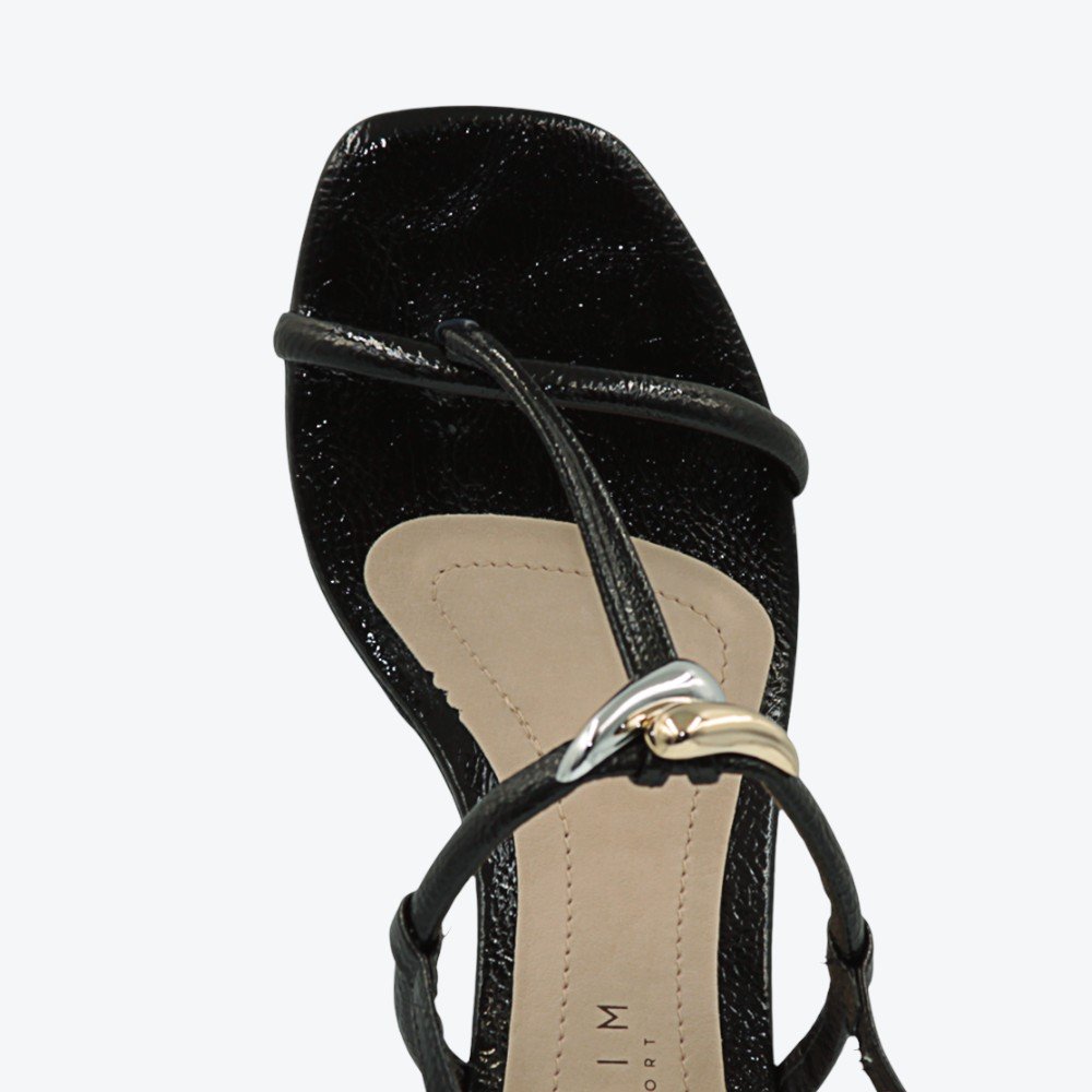 Sandália Ramarim Verniz Salto Bloco Feminina 2548210-01 Preto 4