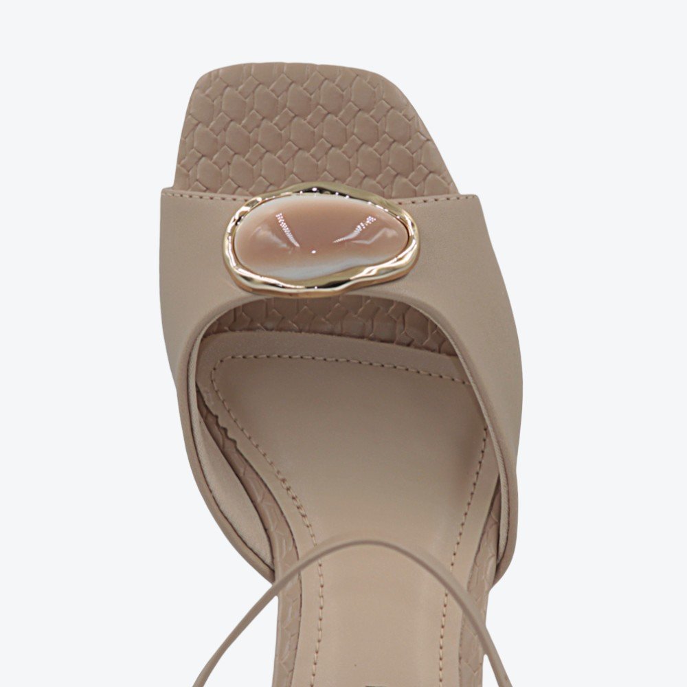 Sandália Ramarim Salto Bloco Feminina 2539207-01 Bege 4