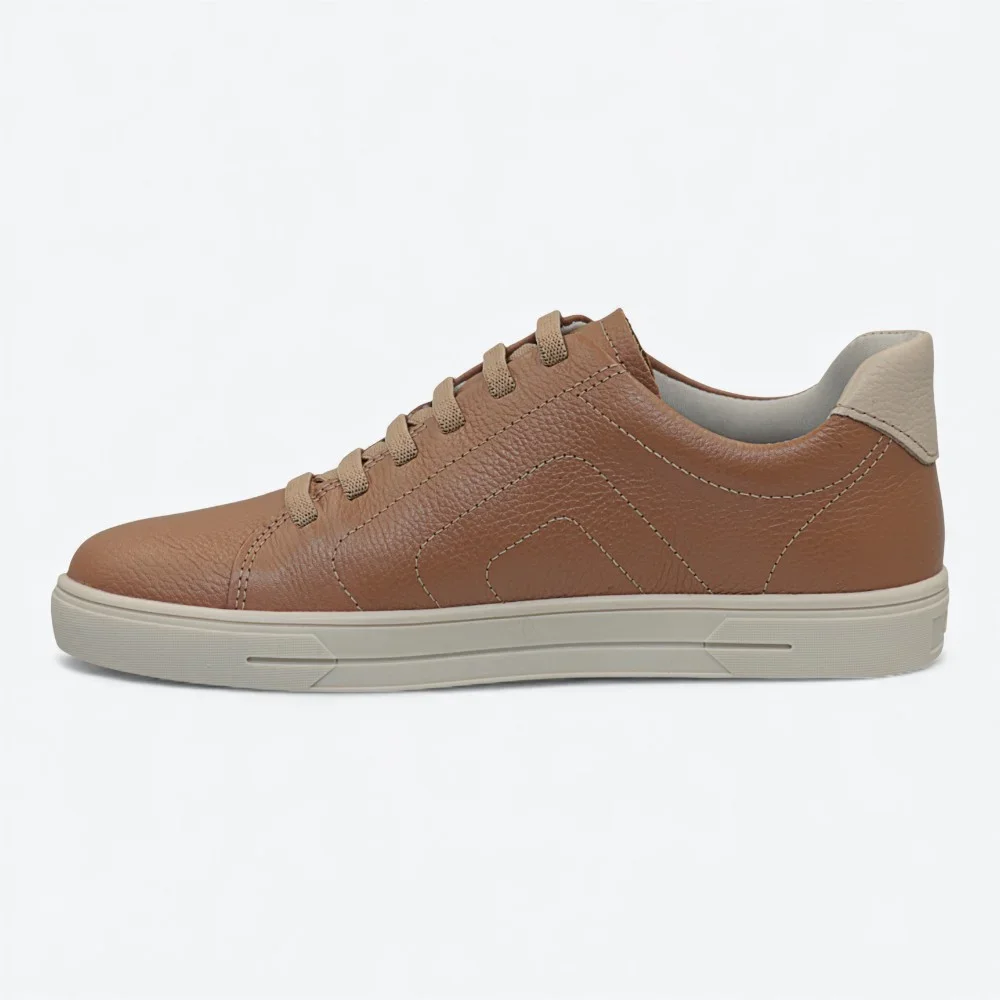 Tênis Pegada Casual em Couro Feminino 21115206 Marrom 4