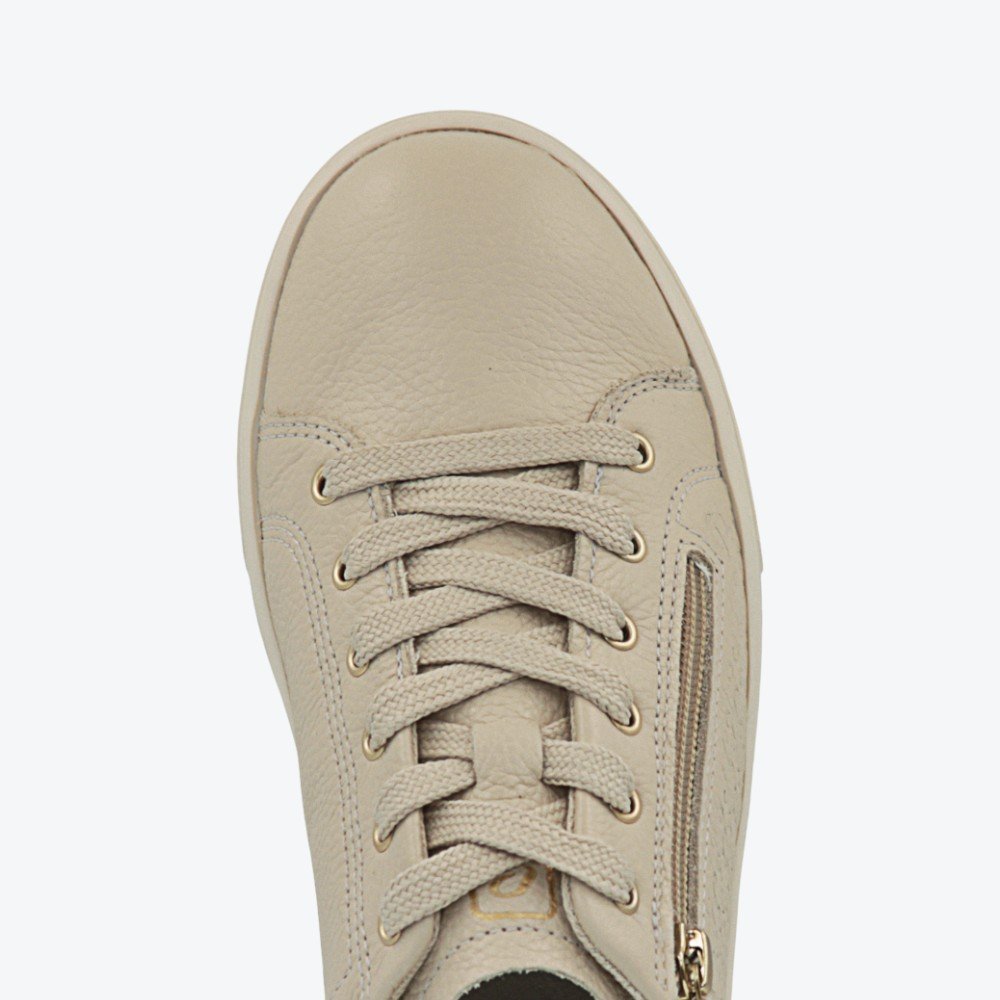 Tênis Pegada Casual em Couro Feminino 21116302 Bege 3