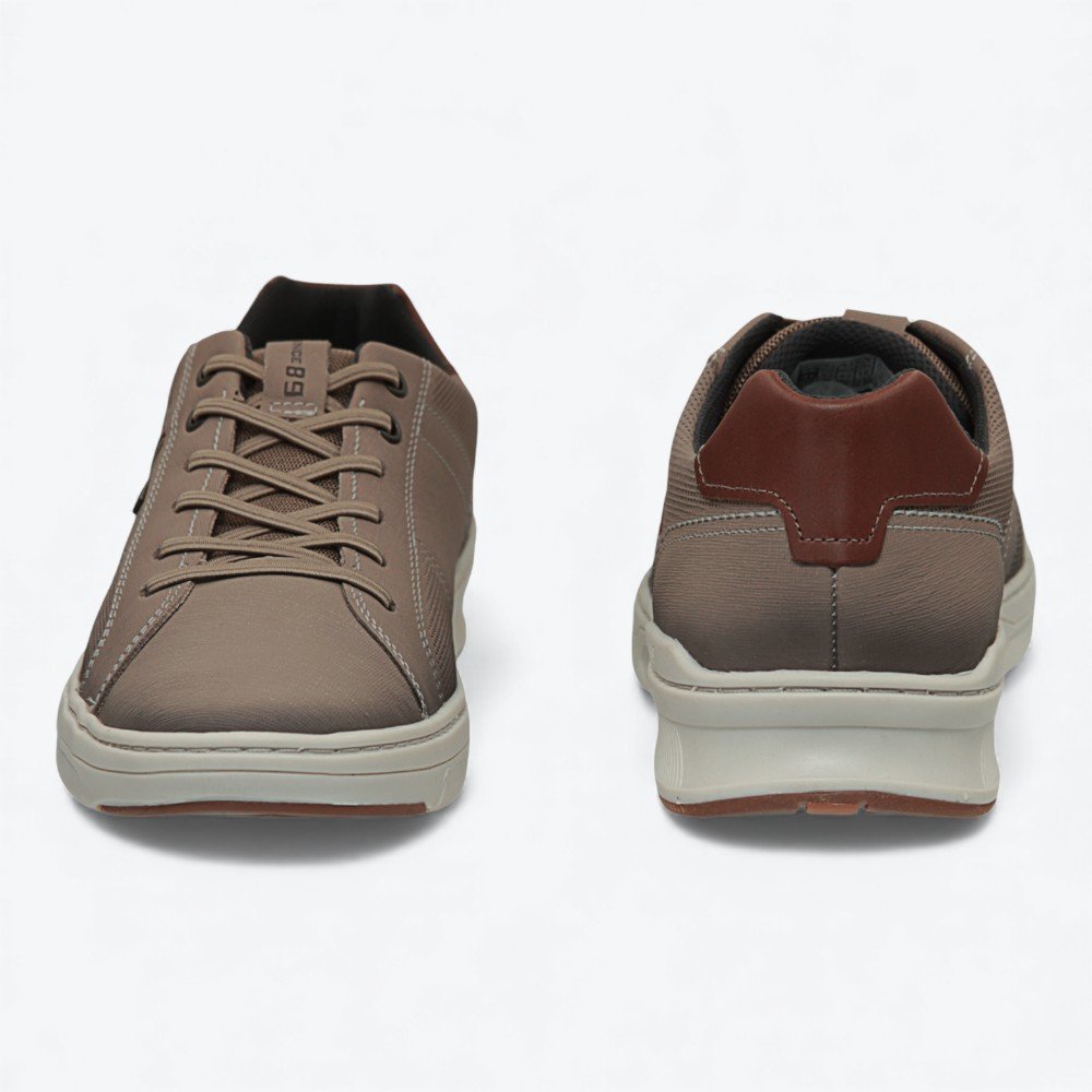 Sapatênis Pegada em Couro Masculino 11060509 Bege 5