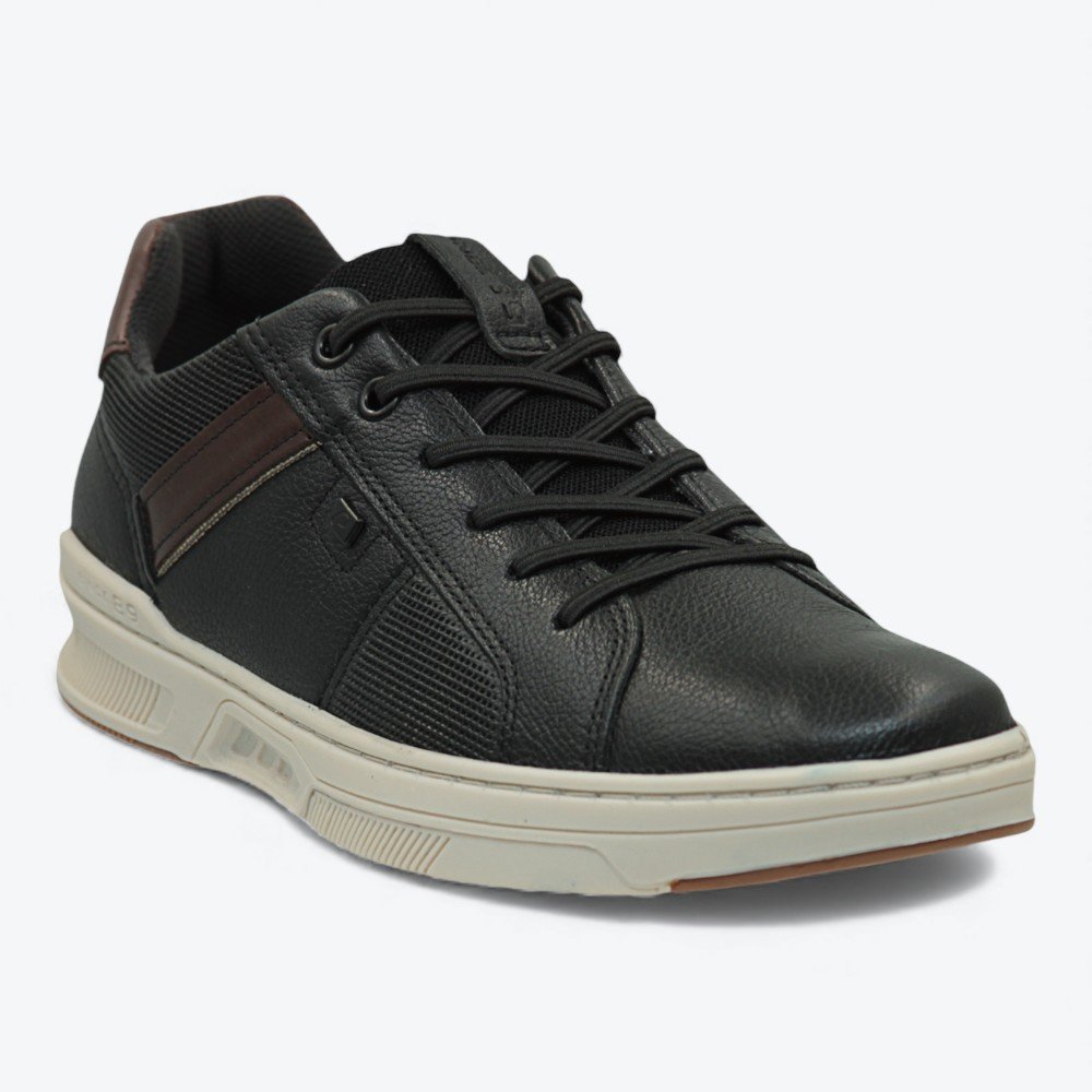 Sapatênis Pegada em Couro Masculino 11060506 Preto 2