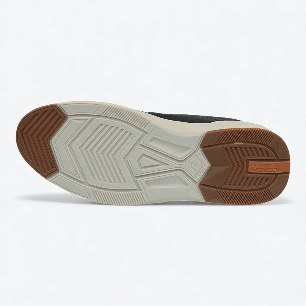 Sapatênis Pegada em Couro Masculino 11060506 Preto 6