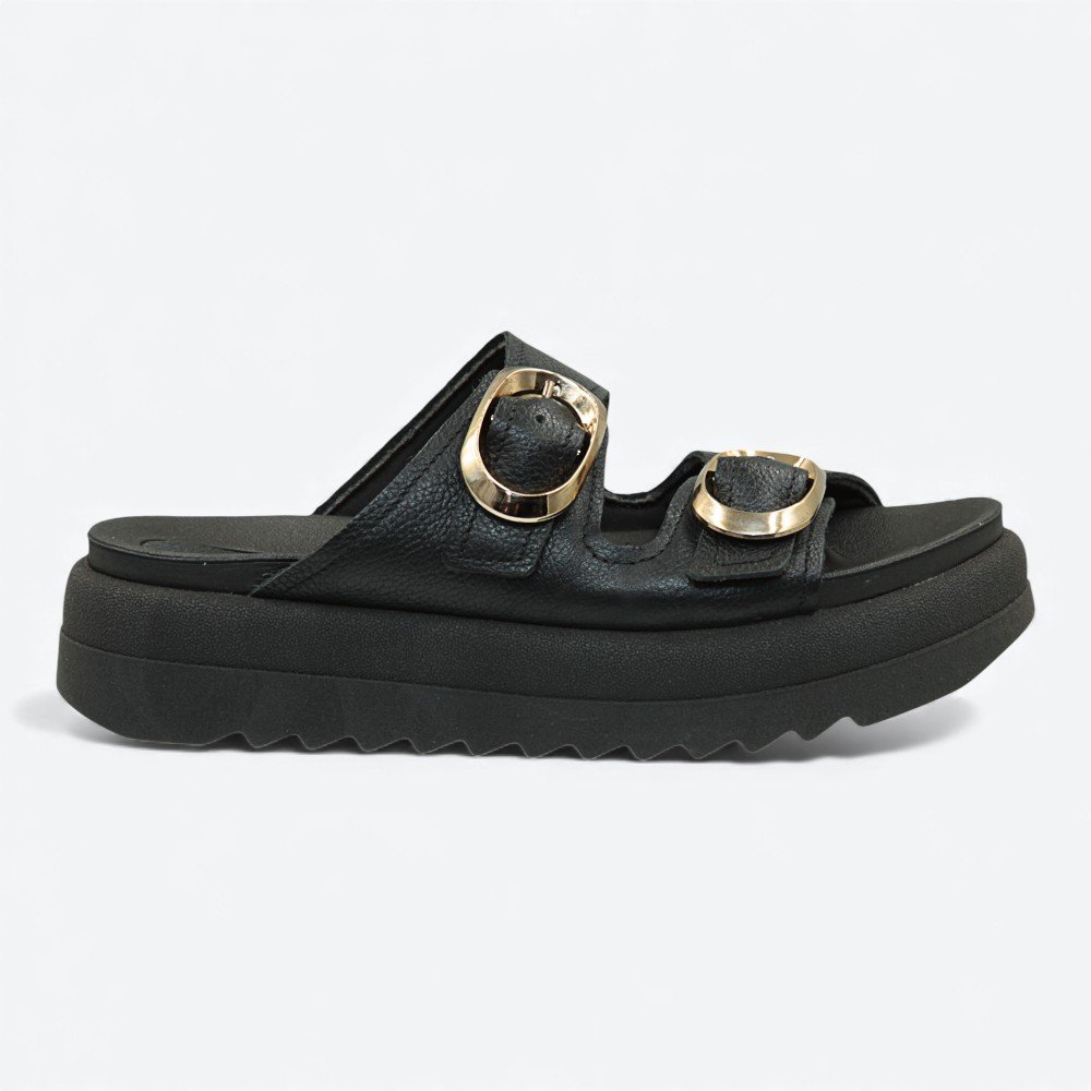 Sandália Pegada Flatform em Couro Feminina 23440504