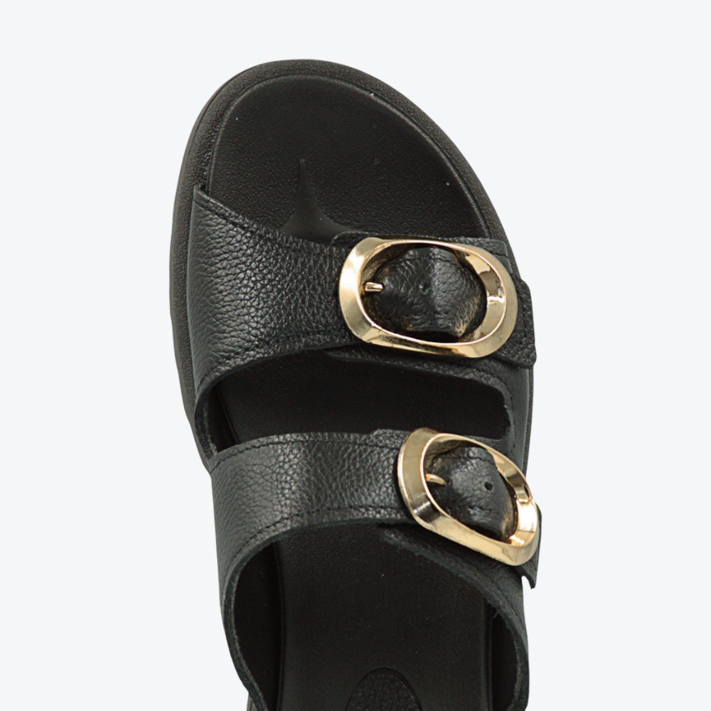 Sandália Pegada Flatform em Couro Feminina 23440504 Preto 3