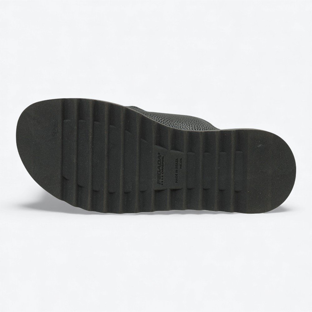 Sandália Pegada Flatform em Couro Feminina 23440504 Preto 6