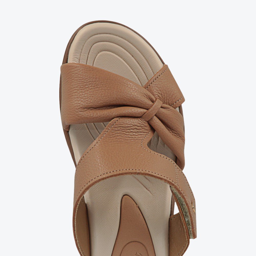 Tamanco Pegada Anabela em Couro Feminino 23271202 Marrom 4